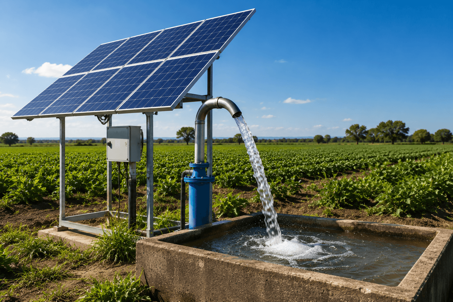 Sistema de bombeo solar para el agro